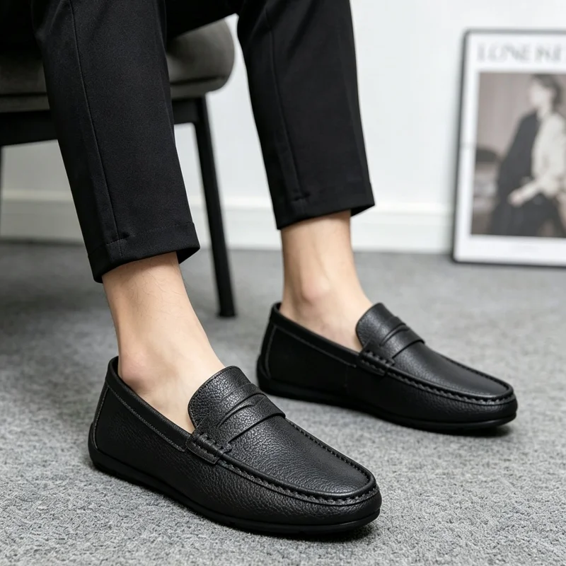 Sepatu Kasual Desain Klasik Un - Suede Loafers Men ulasan dan harga
