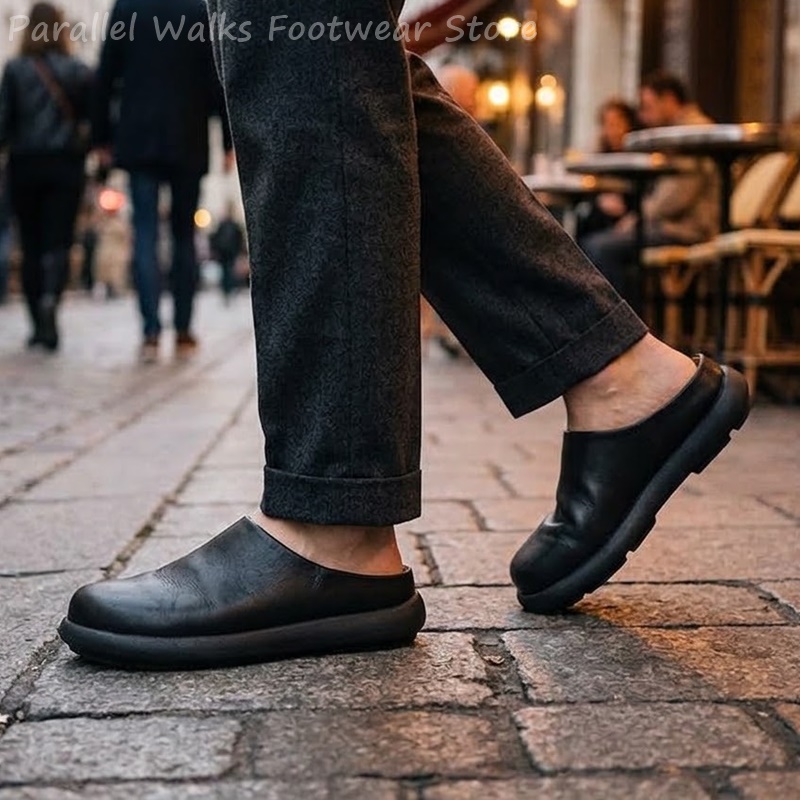 Sepatu Clog Suede Unisex Model - Suede Loafers Men ulasan dan harga